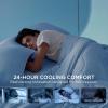 imageBedsure Cooling Comforters Queen Size Set 4 Pieces Grey Cooling Blanket for Hot Sleepers DoubleSided Cool Tech Queen Bedding Set with Breathable Lightweight Comforter Sheet ampamp Pillowcases02  Blue