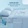 imageBedsure Cooling Comforters Queen Size Set 4 Pieces Grey Cooling Blanket for Hot Sleepers DoubleSided Cool Tech Queen Bedding Set with Breathable Lightweight Comforter Sheet ampamp Pillowcases02  Blue