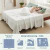 imageBedsure Cooling Cotton Waffle Weave Throw Blanket  Lightweight Breathable Blanket of Rayon Derived from Bamboo for Hot Sleepers Luxury Throws for Bed Couch and Sofa Ivory 50x70 InchesFog Blue