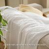 imageBedsure Cooling Cotton Waffle Weave Throw Blanket  Lightweight Breathable Blanket of Rayon Derived from Bamboo for Hot Sleepers Luxury Throws for Bed Couch and Sofa Ivory 50x70 InchesIvory