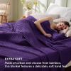 imageBedsure Cooling Cotton Waffle Weave Throw Blanket  Lightweight Breathable Blanket of Rayon Derived from Bamboo for Hot Sleepers Luxury Throws for Bed Couch and Sofa Ivory 50x70 InchesPurple
