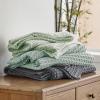 imageBedsure Cooling Cotton Waffle Weave Throw Blanket  Lightweight Breathable Blanket of Rayon Derived from Bamboo for Hot Sleepers Luxury Throws for Bed Couch and Sofa Ivory 50x70 InchesDark Grey