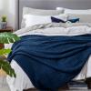 imageBedsure Cooling Cotton Waffle Weave Throw Blanket  Lightweight Breathable Blanket of Rayon Derived from Bamboo for Hot Sleepers Luxury Throws for Bed Couch and Sofa Ivory 50x70 InchesNavy