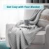 imageBedsure Cooling Cotton Waffle Weave Throw Blanket  Lightweight Breathable Blanket of Rayon Derived from Bamboo for Hot Sleepers Luxury Throws for Bed Couch and Sofa Ivory 50x70 InchesGrey