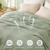 imageBedsure Cooling Cotton Waffle Weave Throw Blanket  Lightweight Breathable Blanket of Rayon Derived from Bamboo for Hot Sleepers Luxury Throws for Bed Couch and Sofa Ivory 50x70 InchesForest Green
