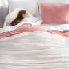 imageBedsure Cooling Cotton Waffle Weave Throw Blanket  Lightweight Breathable Blanket of Rayon Derived from Bamboo for Hot Sleepers Luxury Throws for Bed Couch and Sofa Ivory 50x70 InchesGreen