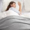 imageBedsure Cooling Cotton Waffle Weave Throw Blanket  Lightweight Breathable Blanket of Rayon Derived from Bamboo for Hot Sleepers Luxury Throws for Bed Couch and Sofa Ivory 50x70 InchesGrey