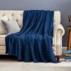 imageBedsure Cooling Cotton Waffle Weave Throw Blanket  Lightweight Breathable Blanket of Rayon Derived from Bamboo for Hot Sleepers Luxury Throws for Bed Couch and Sofa Ivory 50x70 InchesNavy