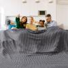 imageBedsure Cooling Cotton Waffle Weave Throw Blanket  Lightweight Breathable Blanket of Rayon Derived from Bamboo for Hot Sleepers Luxury Throws for Bed Couch and Sofa Ivory 50x70 InchesDark Grey