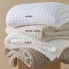 imageBedsure Cooling Cotton Waffle Weave Throw Blanket  Lightweight Breathable Blanket of Rayon Derived from Bamboo for Hot Sleepers Luxury Throws for Bed Couch and Sofa Ivory 50x70 InchesIvory
