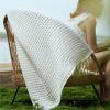 imageBedsure Cooling Cotton Waffle Weave Throw Blanket  Lightweight Breathable Blanket of Rayon Derived from Bamboo for Hot Sleepers Luxury Throws for Bed Couch and Sofa Ivory 50x70 InchesIvory