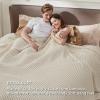 imageBedsure Cooling Cotton Waffle Weave Throw Blanket  Lightweight Breathable Blanket of Rayon Derived from Bamboo for Hot Sleepers Luxury Throws for Bed Couch and Sofa Ivory 50x70 InchesLight Beige