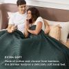 imageBedsure Cooling Cotton Waffle Weave Throw Blanket  Lightweight Breathable Blanket of Rayon Derived from Bamboo for Hot Sleepers Luxury Throws for Bed Couch and Sofa Ivory 50x70 InchesDark Green