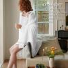 imageBedsure Cooling Cotton Waffle Weave Throw Blanket  Lightweight Breathable Blanket of Rayon Derived from Bamboo for Hot Sleepers Luxury Throws for Bed Couch and Sofa Ivory 50x70 InchesBlue