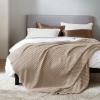 imageBedsure Cooling Cotton Waffle Weave Throw Blanket  Lightweight Breathable Blanket of Rayon Derived from Bamboo for Hot Sleepers Luxury Throws for Bed Couch and Sofa Ivory 50x70 InchesTaupe