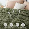 imageBedsure Cooling Cotton Waffle Weave Throw Blanket  Lightweight Breathable Blanket of Rayon Derived from Bamboo for Hot Sleepers Luxury Throws for Bed Couch and Sofa Ivory 50x70 InchesGreen