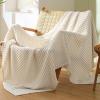 imageBedsure Cooling Cotton Waffle Weave Throw Blanket  Lightweight Breathable Blanket of Rayon Derived from Bamboo for Hot Sleepers Luxury Throws for Bed Couch and Sofa Ivory 50x70 InchesLight Beige