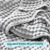 imageBedsure Cooling Cotton Waffle Weave Throw Blanket  Lightweight Breathable Blanket of Rayon Derived from Bamboo for Hot Sleepers Luxury Throws for Bed Couch and Sofa Ivory 50x70 InchesGrey