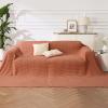 imageBedsure Cooling Cotton Waffle Weave Throw Blanket  Lightweight Breathable Blanket of Rayon Derived from Bamboo for Hot Sleepers Luxury Throws for Bed Couch and Sofa Ivory 50x70 InchesRed Orange