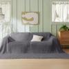 imageBedsure Cooling Cotton Waffle Weave Throw Blanket  Lightweight Breathable Blanket of Rayon Derived from Bamboo for Hot Sleepers Luxury Throws for Bed Couch and Sofa Ivory 50x70 InchesDark Grey