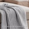 imageBedsure Cooling Cotton Waffle Weave Throw Blanket  Lightweight Breathable Blanket of Rayon Derived from Bamboo for Hot Sleepers Luxury Throws for Bed Couch and Sofa Ivory 50x70 InchesGrey