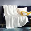 imageBedsure Cooling Cotton Waffle Weave Throw Blanket  Lightweight Breathable Blanket of Rayon Derived from Bamboo for Hot Sleepers Luxury Throws for Bed Couch and Sofa Ivory 50x70 InchesDark Green