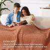 imageBedsure Cooling Cotton Waffle Weave Throw Blanket  Lightweight Breathable Blanket of Rayon Derived from Bamboo for Hot Sleepers Luxury Throws for Bed Couch and Sofa Ivory 50x70 InchesRed Orange