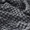 imageBedsure Cooling Cotton Waffle Weave Throw Blanket  Lightweight Breathable Blanket of Rayon Derived from Bamboo for Hot Sleepers Luxury Throws for Bed Couch and Sofa Ivory 50x70 InchesDark Grey