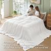 imageBedsure Cooling Cotton Waffle Weave Throw Blanket  Lightweight Breathable Blanket of Rayon Derived from Bamboo for Hot Sleepers Luxury Throws for Bed Couch and Sofa Ivory 50x70 InchesWhite