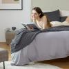 imageBedsure Cooling Cotton Waffle Weave Throw Blanket  Lightweight Breathable Blanket of Rayon Derived from Bamboo for Hot Sleepers Luxury Throws for Bed Couch and Sofa Ivory 50x70 InchesDark Grey