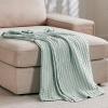 imageBedsure Cooling Cotton Waffle Weave Throw Blanket  Lightweight Breathable Blanket of Rayon Derived from Bamboo for Hot Sleepers Luxury Throws for Bed Couch and Sofa Ivory 50x70 InchesSage Green