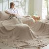 imageBedsure Cooling Cotton Waffle Weave Throw Blanket  Lightweight Breathable Blanket of Rayon Derived from Bamboo for Hot Sleepers Luxury Throws for Bed Couch and Sofa Ivory 50x70 InchesTaupe