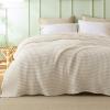 imageBedsure Cooling Cotton Waffle Weave Throw Blanket  Lightweight Breathable Blanket of Rayon Derived from Bamboo for Hot Sleepers Luxury Throws for Bed Couch and Sofa Ivory 50x70 InchesLight Beige