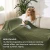 imageBedsure Cooling Cotton Waffle Weave Throw Blanket  Lightweight Breathable Blanket of Rayon Derived from Bamboo for Hot Sleepers Luxury Throws for Bed Couch and Sofa Ivory 50x70 InchesGreen