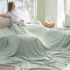 imageBedsure Cooling Cotton Waffle Weave Throw Blanket  Lightweight Breathable Blanket of Rayon Derived from Bamboo for Hot Sleepers Luxury Throws for Bed Couch and Sofa Ivory 50x70 InchesSage Green