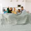 imageBedsure Cooling Cotton Waffle Weave Throw Blanket  Lightweight Breathable Blanket of Rayon Derived from Bamboo for Hot Sleepers Luxury Throws for Bed Couch and Sofa Ivory 50x70 InchesSage Green