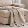 imageBedsure Cooling Cotton Waffle Weave Throw Blanket  Lightweight Breathable Blanket of Rayon Derived from Bamboo for Hot Sleepers Luxury Throws for Bed Couch and Sofa Ivory 50x70 InchesTaupe