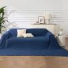 imageBedsure Cooling Cotton Waffle Weave Throw Blanket  Lightweight Breathable Blanket of Rayon Derived from Bamboo for Hot Sleepers Luxury Throws for Bed Couch and Sofa Ivory 50x70 InchesNavy