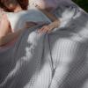 imageBedsure Cooling Cotton Waffle Weave Throw Blanket  Lightweight Breathable Blanket of Rayon Derived from Bamboo for Hot Sleepers Luxury Throws for Bed Couch and Sofa Ivory 50x70 InchesGrey