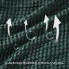 imageBedsure Cooling Cotton Waffle Weave Throw Blanket  Lightweight Breathable Blanket of Rayon Derived from Bamboo for Hot Sleepers Luxury Throws for Bed Couch and Sofa Ivory 50x70 InchesDark Green