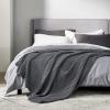 imageBedsure Cooling Cotton Waffle Weave Throw Blanket  Lightweight Breathable Blanket of Rayon Derived from Bamboo for Hot Sleepers Luxury Throws for Bed Couch and Sofa Ivory 50x70 InchesDark Grey