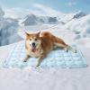imageBedsure Cooling Mat for Medium Dogs  29x21 Thin Washable Cooling Pet Pad for Cat QMAXampgt05 Portable Kennel Puppy Bed for Summer NonSlip Summer Crate Pad for Dog Up to 25 lbsBaby Blue