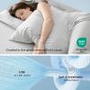 imageBedsure Cooling Pillow Cases Standard Size Set of 2 Cool Pillowcases for Hot Sleepers and Night Sweats Silky Soft ampamp Breathable Cold Pillow Covers with Hidden Zipper Green 20x26 InchesGrey