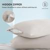 imageBedsure Cooling Pillow Cases Standard Size Set of 2 Cool Pillowcases for Hot Sleepers and Night Sweats Silky Soft ampamp Breathable Cold Pillow Covers with Hidden Zipper Green 20x26 InchesBeige