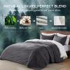 imageBedsure Cooling Quilt  Cooling Comforter Queen Size MoistureWicking and Silky Soft for Hot Sleepers and Night Sweats Luxury Tencel Lyocell Cotton Bedspread Lightweight ampamp Breathable Cloud QuiltGrey