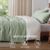 imageBedsure Cooling Quilt  Cooling Comforter Queen Size MoistureWicking and Silky Soft for Hot Sleepers and Night Sweats Luxury Tencel Lyocell Cotton Bedspread Lightweight ampamp Breathable Cloud QuiltDesert Sage Green