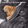 imageBedsure Cooling Quilt  Cooling Comforter Queen Size MoistureWicking and Silky Soft for Hot Sleepers and Night Sweats Luxury Tencel Lyocell Cotton Bedspread Lightweight ampamp Breathable Cloud QuiltGrey