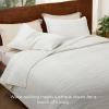 imageBedsure Cooling Quilt  Cooling Comforter Queen Size MoistureWicking and Silky Soft for Hot Sleepers and Night Sweats Luxury Tencel Lyocell Cotton Bedspread Lightweight ampamp Breathable Cloud QuiltIvory White