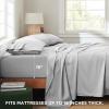 imageBedsure Cooling Sheets Queen  Lyocell Cotton Sheet Set GentleSoft Silky ampamp Breathable Eucalyptus Bed Sheets with Deep Pocket 4 Pieces Luxury Hotel Bedding Grey