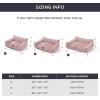 imageBedsure Cute Cat Couch for Pets  Fluffy Cat beds with Premium Soft Corduroy Fleece Fuzzy Cats beds for Indoor Cats with Removable Washable Cover Supportive Pet Sofa 24inch CreamBlush Pink